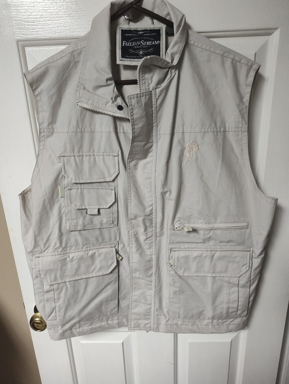 Field & Stream Light Gray Outdoor Utility Vest Size XL